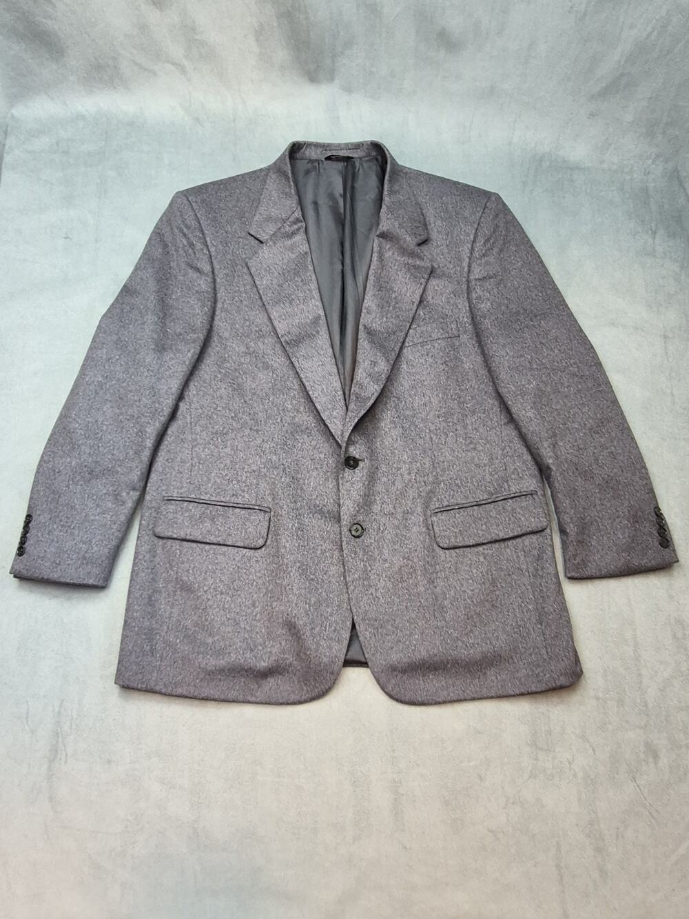 Vintage Charing Cross Cashmere Blend Men’s Gray Jacket Sport Coat Blazer 46R